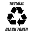 Tech-Remanufactured TN258XL Brother TN258XL Black High Yield Toner Cartridge